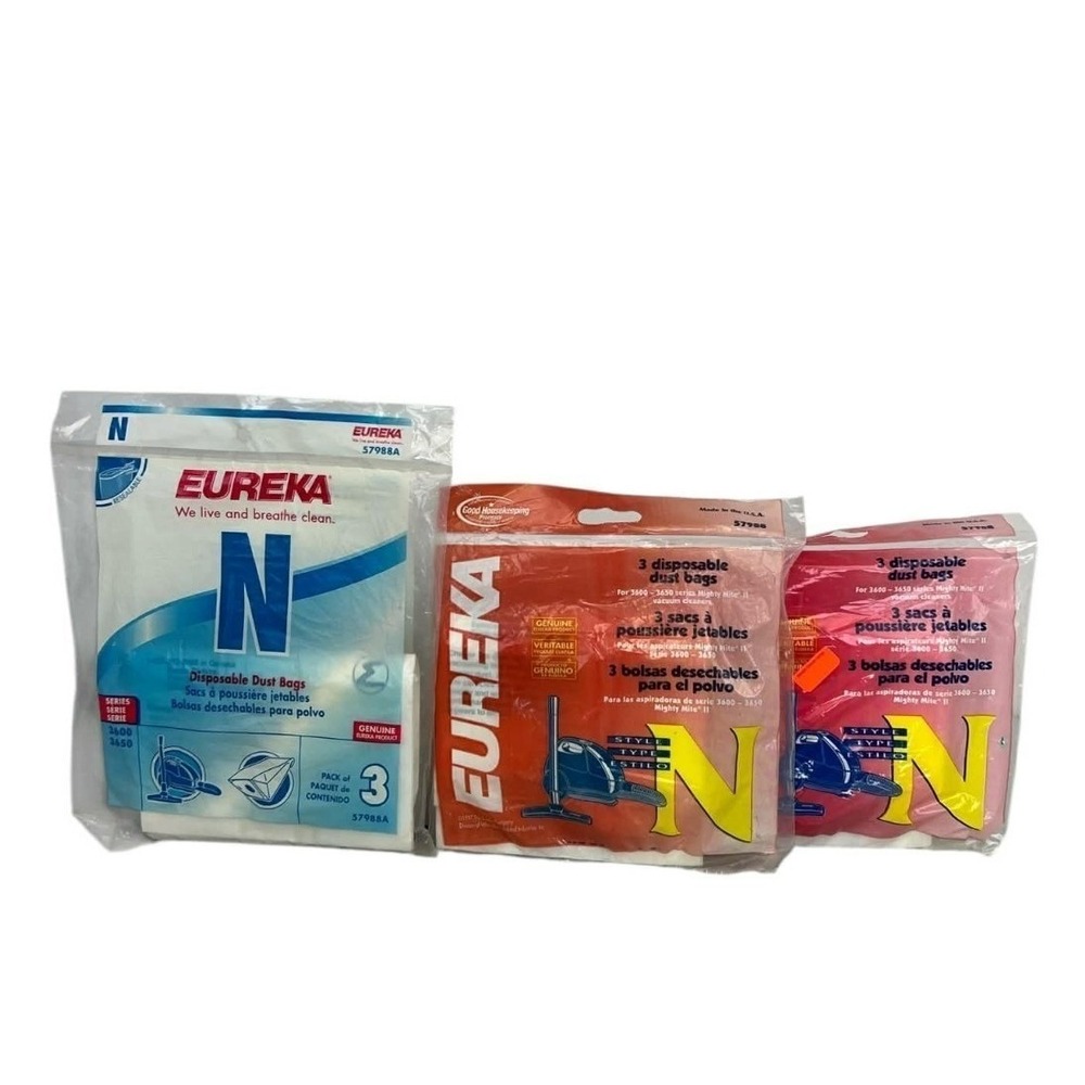 Eureka N Series 3 Disposable Dust Bags for Mighty Mite‎ Vacuum Cleaner 3 Pack